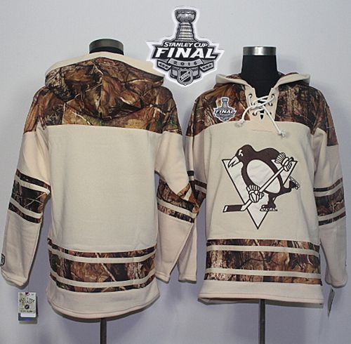 Penguins Blank Cream Camo 2016 Stanley Cup Final Patch Stitched NHL Jersey