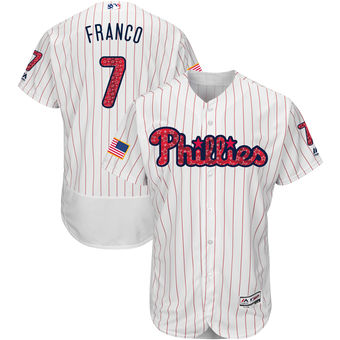 Philadelphia Phillies Maikel Franco Majestic 2017 Stars & Stripes Authentic Collection FlexBase Player Jersey - White