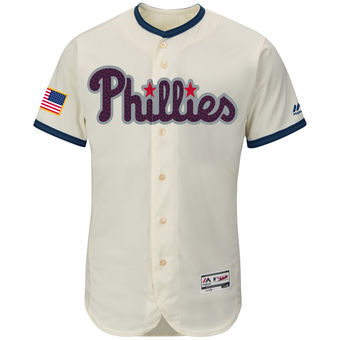 Philadelphia Phillies Majestic Fashion Stars & Stripes FlexBase Jersey - White