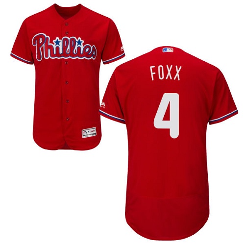 Phillies #4 Jimmy Foxx Red Flexbase Authentic Collection Stitched MLB Jersey Phillies #4 Jimmy Foxx Red Flexbase Authentic Collection Stitched MLB Jersey