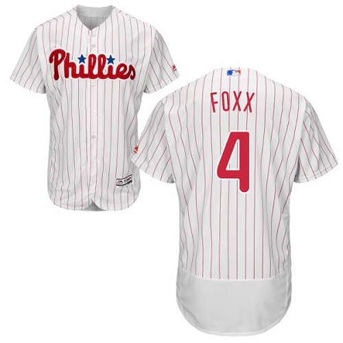 Phillies #4 Jimmy Foxx White(Red Strip) Flexbase Authentic Collection Stitched MLB Jersey Phillies #4 Jimmy Foxx White(Red Strip) Flexbase Authentic Collection Stitched MLB Jersey
