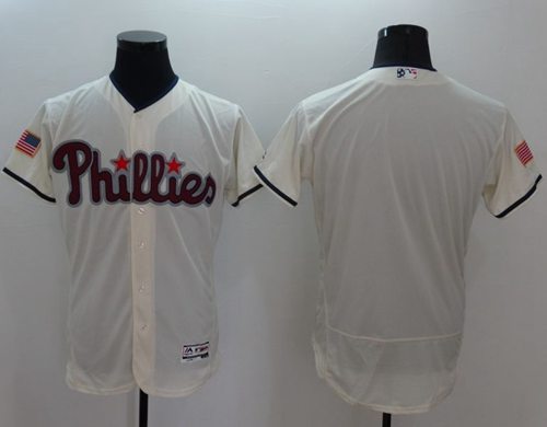 Phillies Blank Cream Fashion Stars & Stripes Flexbase Authentic Stitched MLB Jersey Phillies Blank Cream Fashion Stars & Stripes Flexbase Authentic Stitched MLB Jersey