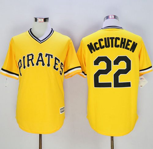 Pirates #22 Andrew McCutchen Gold New Cool Base Stitched MLB Jersey Pirates #22 Andrew McCutchen Gold New Cool Base Stitched MLB Jersey