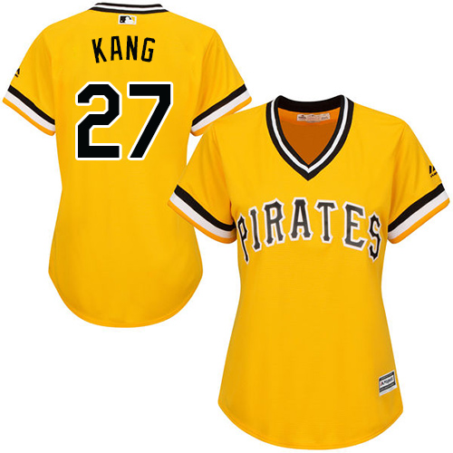 Pirates #27 Jung-ho Kang Gold Alternate Women's Stitched MLB Jersey Pirates #27 Jung-ho Kang Gold Alternate Women's Stitched MLB Jersey