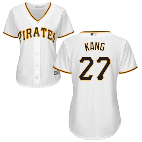 Pirates #27 Jung-ho Kang White Home Women's Stitched MLB Jersey Pirates #27 Jung-ho Kang White Home Women's Stitched MLB Jersey