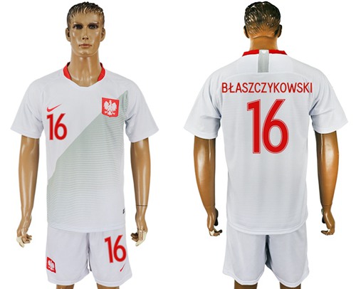 Poland #16 Blaszczykowski Home Soccer Country Jersey Poland #16 Blaszczykowski Home Soccer Country Jersey