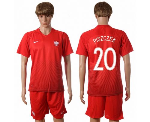 Poland #20 Piszczek Away Soccer Country Jersey Poland #20 Piszczek Away Soccer Country Jersey