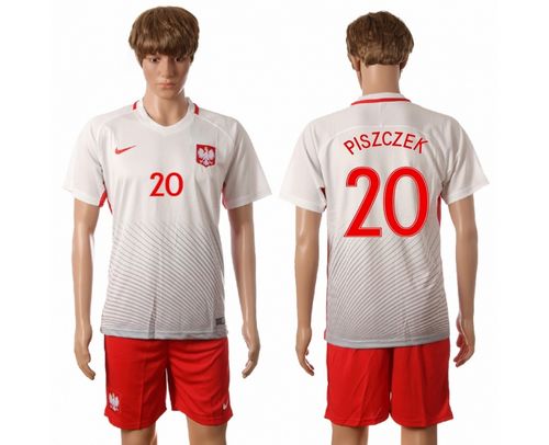 Poland #20 Piszczek Home Soccer Country Jersey Poland #20 Piszczek Home Soccer Country Jersey
