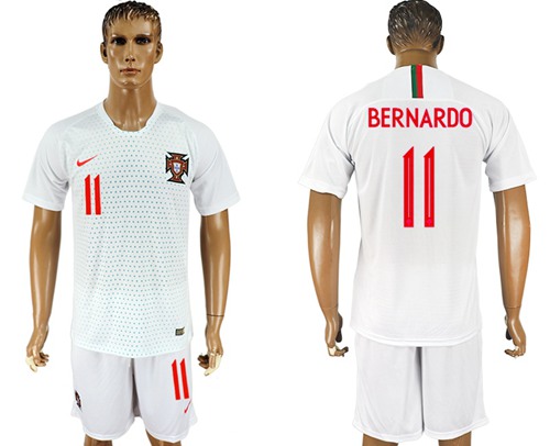 Portugal #11 Bernardo Away Soccer Country Jersey Portugal #11 Bernardo Away Soccer Country Jersey