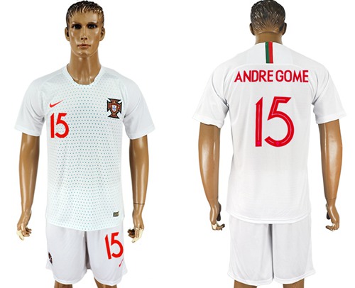 Portugal #15 Andre Gome Away Soccer Country Jersey Portugal #15 Andre Gome Away Soccer Country Jersey