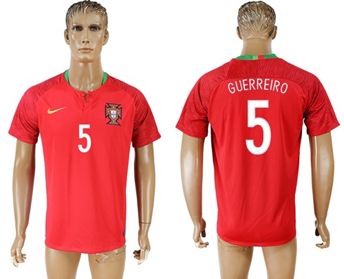 Portugal #5 Guerreiro Home Soccer Country Jersey Portugal #5 Guerreiro Home Soccer Country Jersey