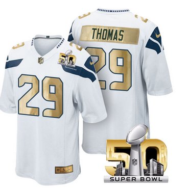 Pre Order Seattle Seahawks Jersey 29 Earl Thomas White Super Bowl 50 Limited Jerseys