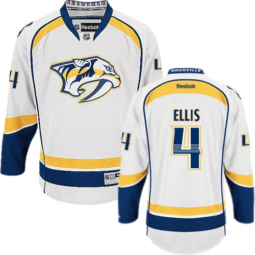 Predators #4 Ryan Ellis White Road Stitched NHL Jersey Predators #4 Ryan Ellis White Road Stitched NHL Jersey