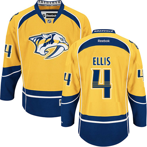 Predators #4 Ryan Ellis Yellow Home Stitched NHL Jersey Predators #4 Ryan Ellis Yellow Home Stitched NHL Jersey