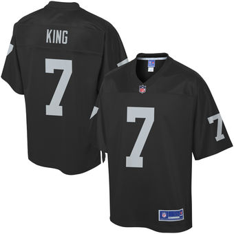Pro Line Men's Oakland Raiders Marquette King Team Color Elite Jersey