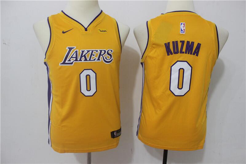 Lakers #0 Nick Young Yellow Customized Stitched NBA Jersey