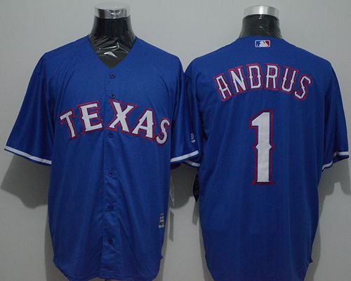 Rangers #1 Elvis Andrus Blue New Cool Base Stitched MLB Jersey Rangers #1 Elvis Andrus Blue New Cool Base Stitched MLB Jersey