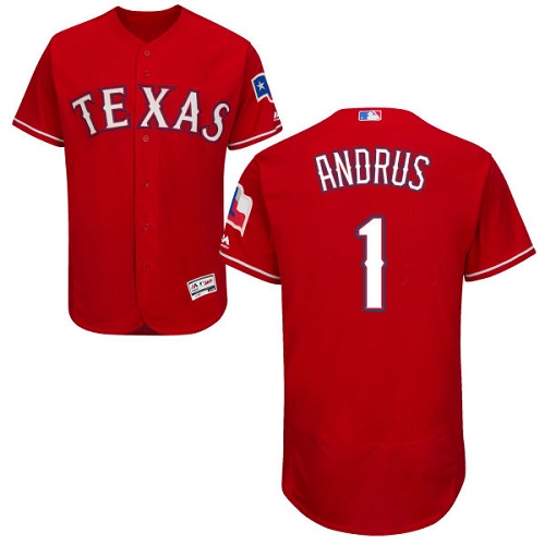 Rangers #1 Elvis Andrus Red Flexbase Authentic Collection Stitched MLB Jersey Rangers #1 Elvis Andrus Red Flexbase Authentic Collection Stitched MLB Jersey