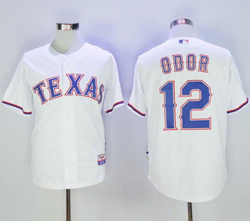 Rangers #12 Rougned Odor White Cool Base Stitched MLB Jersey Rangers #12 Rougned Odor White Cool Base Stitched MLB Jersey