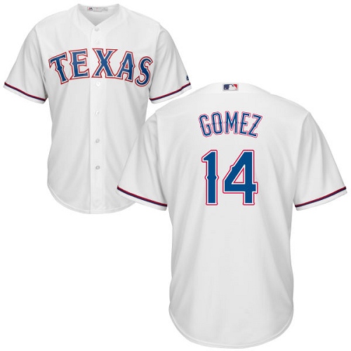Rangers #14 Carlos Gomez White Cool Base Stitched Youth MLB Jersey Rangers #14 Carlos Gomez White Cool Base Stitched Youth MLB Jersey