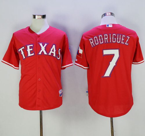 Rangers #7 Ivan Rodriguez Red Cool Base Stitched MLB Jersey Rangers #7 Ivan Rodriguez Red Cool Base Stitched MLB Jersey