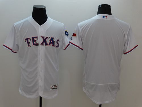 Rangers Blank White Flexbase Authentic Collection Stitched MLB Jersey Rangers Blank White Flexbase Authentic Collection Stitched MLB Jersey