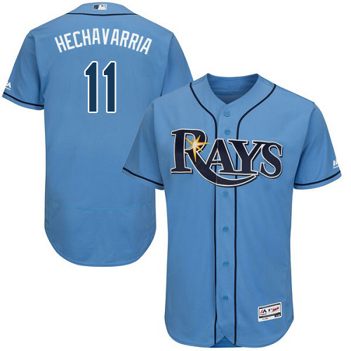Rays #11 Adeiny Hechavarria Light Blue Flexbase Authentic Collection Stitched Baseball Jersey Rays #11 Adeiny Hechavarria Light Blue Flexbase Authentic Collection Stitched Baseball Jersey