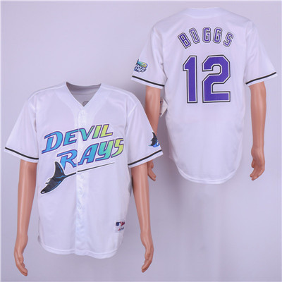 Rays #12 Wade Boggs White Cooperstown Collection Jersey Rays #12 Wade Boggs White Cooperstown Collection Jersey