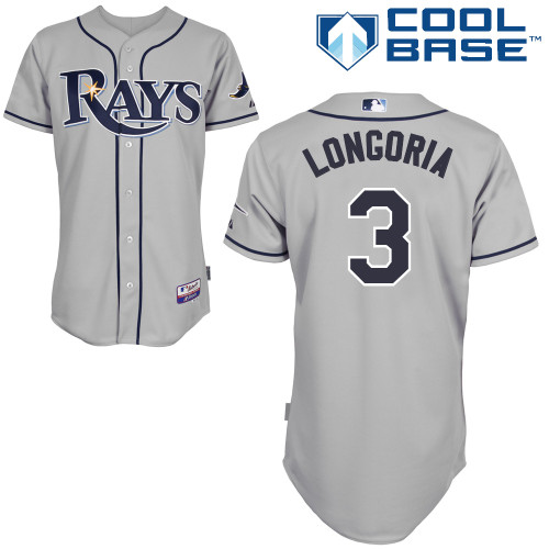 Rays #3 Evan Longoria Grey Cool Base Stitched Youth MLB Jersey Rays #3 Evan Longoria Grey Cool Base Stitched Youth MLB Jersey