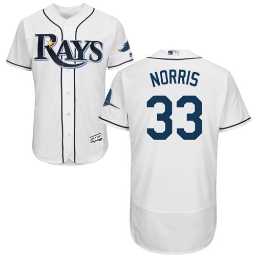 Rays #33 Derek Norris White Flexbase Authentic Collection Stitched MLB Jersey Rays #33 Derek Norris White Flexbase Authentic Collection Stitched MLB Jersey