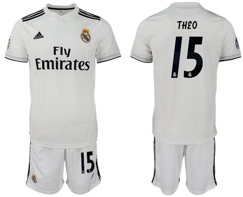 Real Madrid #15 Theo White Home Soccer Club Jersey