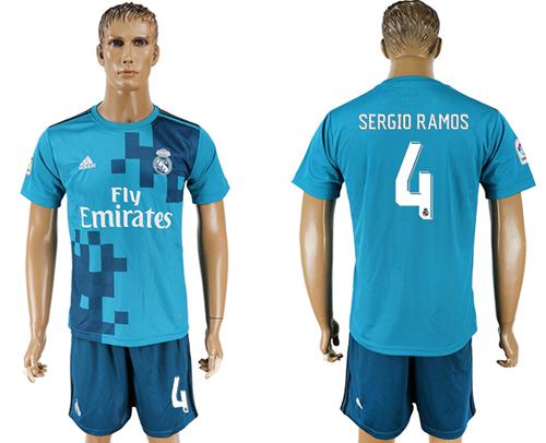 Real Madrid #4 Sergio Ramos Sec Away Soccer Club Jersey Real Madrid #4 Sergio Ramos Sec Away Soccer Club Jersey