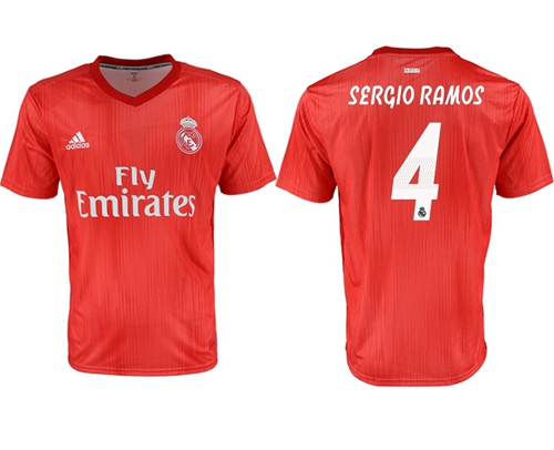 Real Madrid #4 Sergio Ramos Third Soccer Club Jersey
