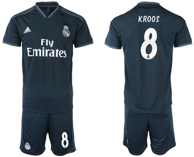 Real Madrid #8 Kroos Away Soccer Club Jersey