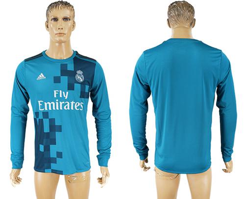 Real Madrid Blank Sec Away Long Sleeves Soccer Club Jersey Real Madrid Blank Sec Away Long Sleeves Soccer Club Jersey