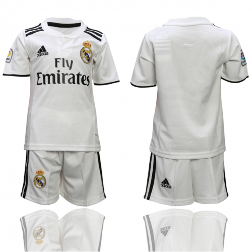 Real Madrid Blank White Home Kid Soccer Club Jersey Real Madrid Blank White Home Kid Soccer Club Jersey