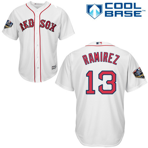 Red Sox #13 Hanley Ramirez White Cool Base 2018 World Series Stitched Youth MLB Jersey Red Sox #13 Hanley Ramirez White Cool Base 2018 World Series Stitched Youth MLB Jersey