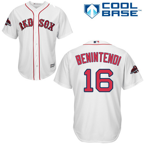 Red Sox #16 Andrew Benintendi White Cool Base 2018 World Series Champions Stitched Youth MLB Jersey Red Sox #16 Andrew Benintendi White Cool Base 2018 World Series Champions Stitched Youth MLB Jersey