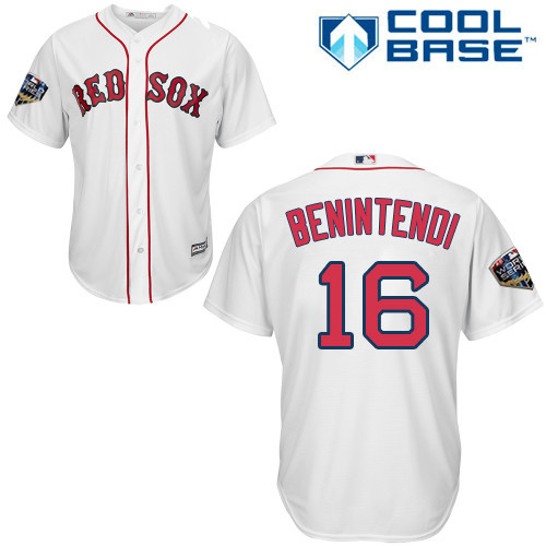 Red Sox #16 Andrew Benintendi White Cool Base 2018 World Series Stitched Youth MLB Jersey Red Sox #16 Andrew Benintendi White Cool Base 2018 World Series Stitched Youth MLB Jersey