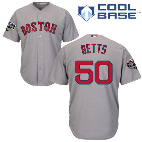 Red Sox #50 Mookie Betts Grey Cool Base 2018 World Series Stitched Youth MLB Jersey Red Sox #50 Mookie Betts Grey Cool Base 2018 World Series Stitched Youth MLB Jersey