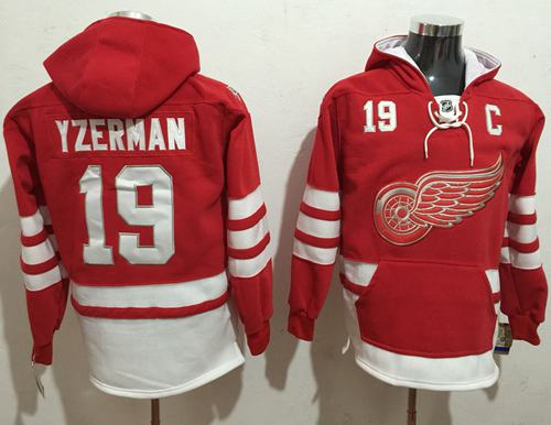 Red Wings #19 Steve Yzerman Red Name & Number Pullover NHL Hoodie Red Wings #19 Steve Yzerman Red Name & Number Pullover NHL Hoodie
