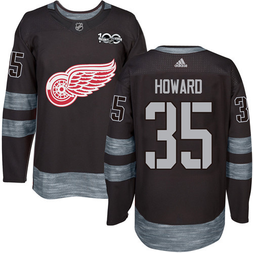 Red Wings #35 Jimmy Howard Black 1917-2017 100th Anniversary Stitched NHL Jersey Red Wings #35 Jimmy Howard Black 1917-2017 100th Anniversary Stitched NHL Jersey
