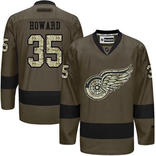 Red Wings #35 Jimmy Howard Green Salute to Service Stitched NHL Jersey Red Wings #35 Jimmy Howard Green Salute to Service Stitched NHL Jersey