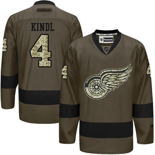 Red Wings #4 Jakub Kindl Green Salute to Service Stitched NHL Jersey Red Wings #4 Jakub Kindl Green Salute to Service Stitched NHL Jersey