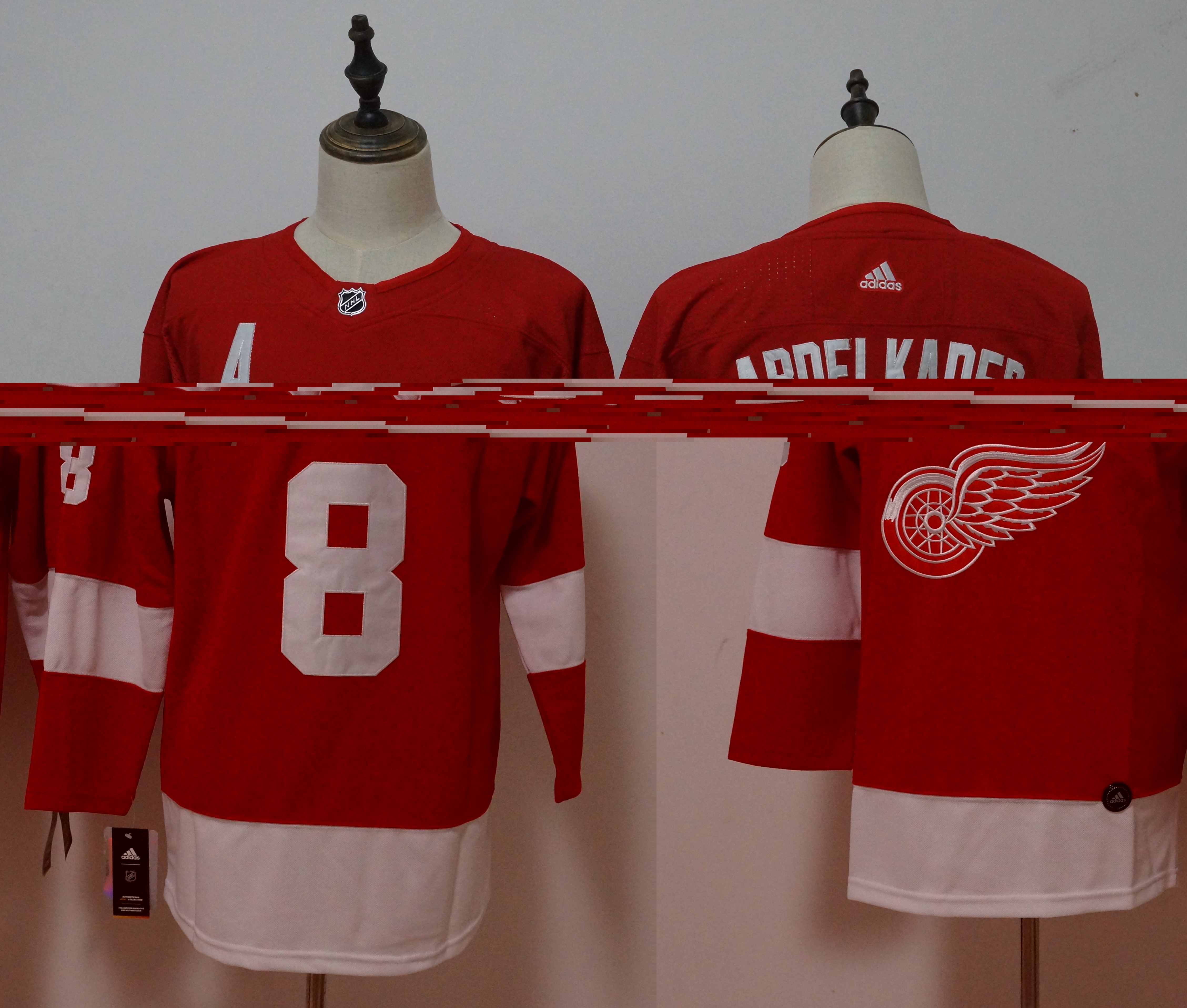 Red Wings 8 Justin Abdelkader Red Women Adidas Jersey