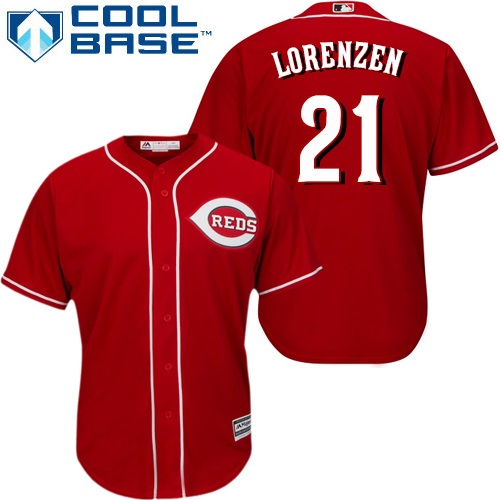 Reds #21 Michael Lorenzen Red Cool Base Stitched Youth MLB Jersey Reds #21 Michael Lorenzen Red Cool Base Stitched Youth MLB Jersey