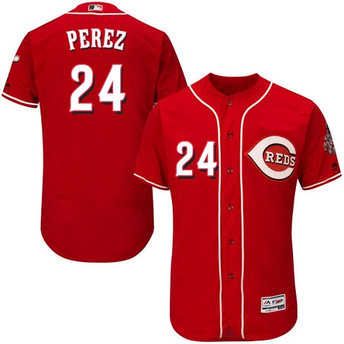 Reds #24 Tony Perez Red Flexbase Authentic Collection Stitched MLB Jersey Reds #24 Tony Perez Red Flexbase Authentic Collection Stitched MLB Jersey