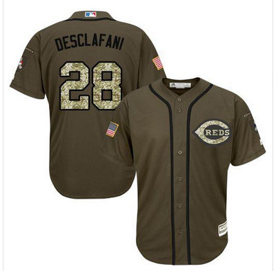 Reds #28 Anthony DeSclafani Green Salute to Service Stitched MLB Jersey Reds #28 Anthony DeSclafani Green Salute to Service Stitched MLB Jersey