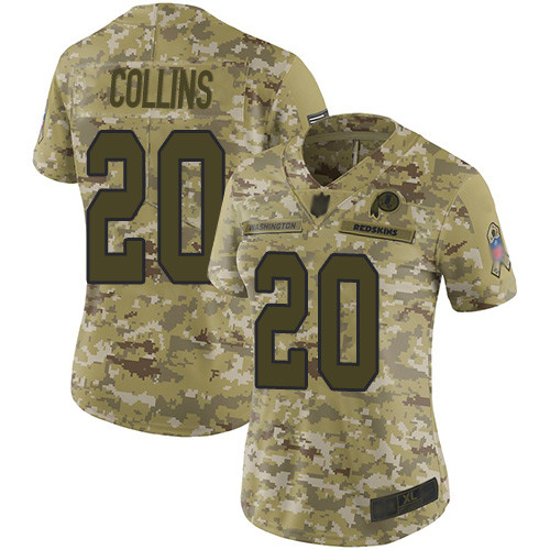 Redskins #20 Landon Collins Camo Women's Stitched Football Limited 2018 Salute to Service Jersey Redskins #20 Landon Collins Camo Women's Stitched Football Limited 2018 Salute to Service Jersey
