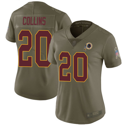 Redskins #20 Landon Collins Olive Women's Stitched Football Limited 2017 Salute to Service Jersey Redskins #20 Landon Collins Olive Women's Stitched Football Limited 2017 Salute to Service Jersey